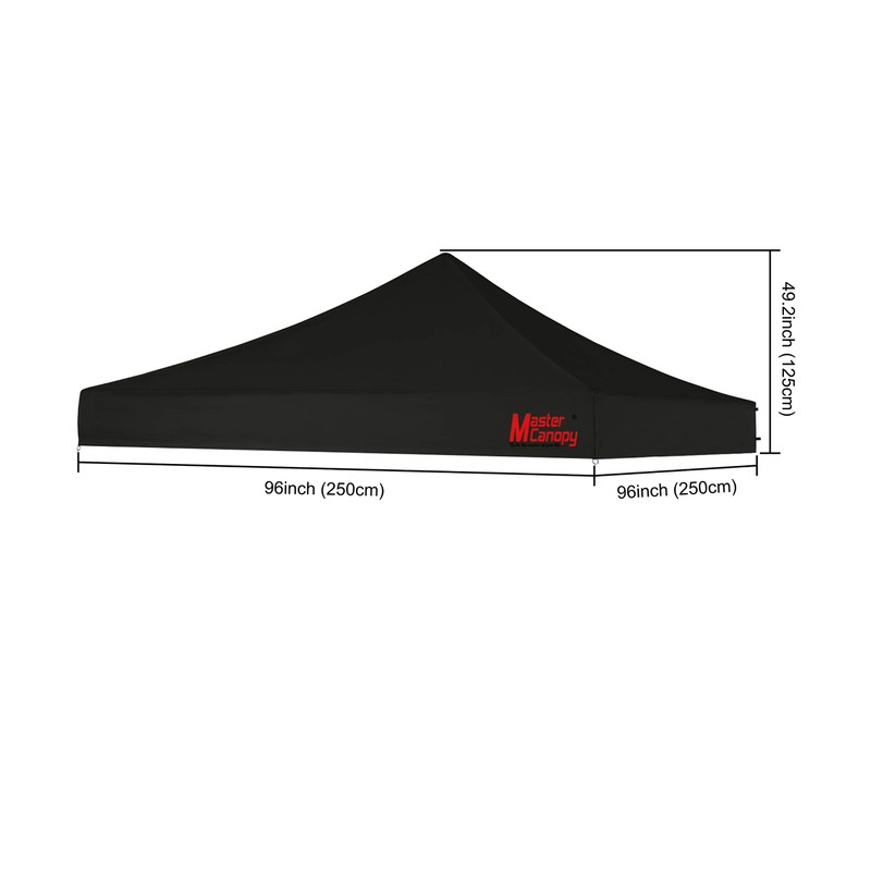 MASTERCANOPY Replacement Pop Up Canopy Top (8x8, Black)