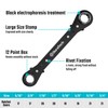 DURATECH 4-in-1 Reversible Ratcheting Wrench Set, Double Box End Wrench