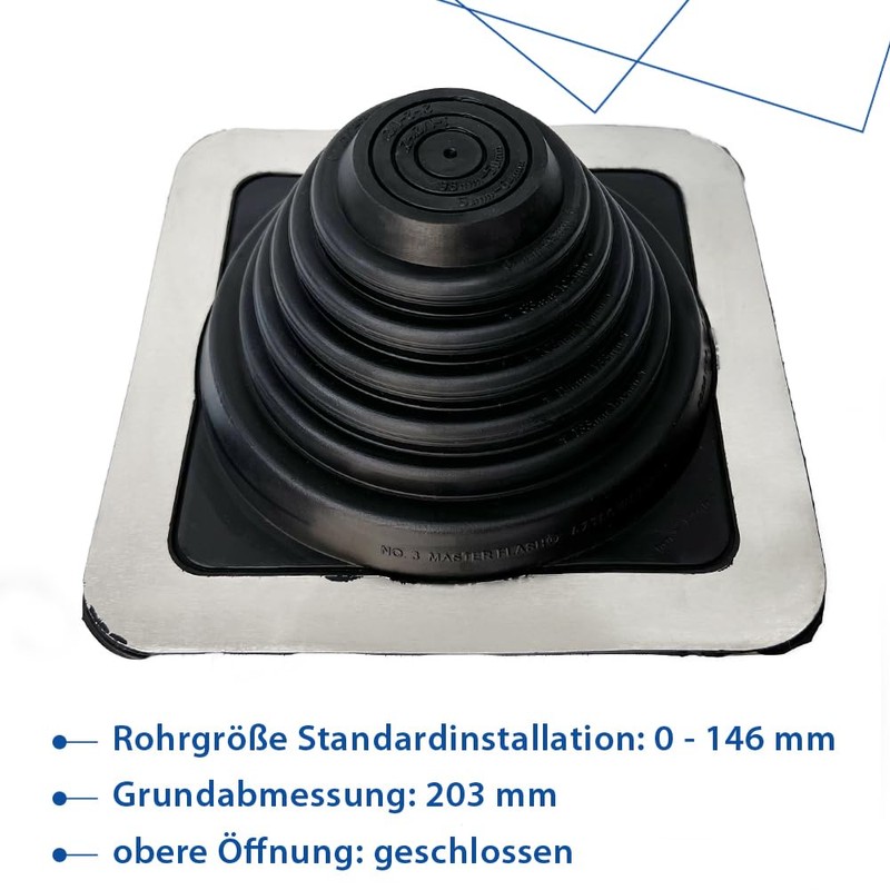 Nordbleche No. 3 Pipe Collar 6-146 mm for Trapezoidal Sheets,