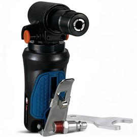 LE LEMATEC Right Angle Die Grinder with Adjustable Head - High-Speed 20,000 RPM Pneumatic Die Grinder for Automotive Detailing, Grinding, Deburring & Polishing - Spindle Lock