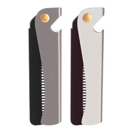 2 Pieces Foldable Beard Comb, Stainless Steel Folding Beard Comb, Portable Beard Comb, Professional Styling Comb For Men, Hairdressing Comb, Fine-Toothed Oil Comb