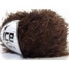 Dark Chocolate Brown Eyelash Yarn 50 Gram Ice 22754