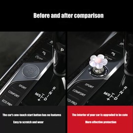 86 V THE BUTCHER Car one-Touch Start Button，Engine Start/Stop Resin Flower Starter Cover (for Decorative Accessories)