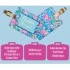 Lilly Pulitzer Leatherette Luggage Tag with Secure Strap, Colorful Suitcase