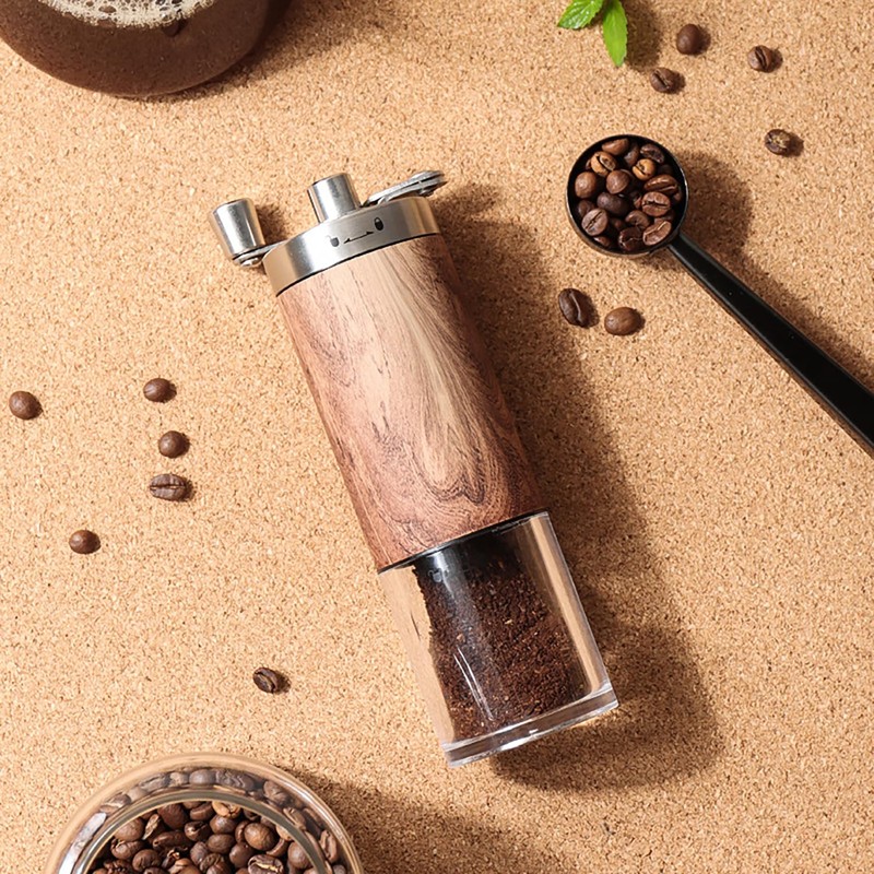 Fsocpen Manual Coffee Grinder,Stainless Steel Manual Coffee Bean Grinder, Adjustable