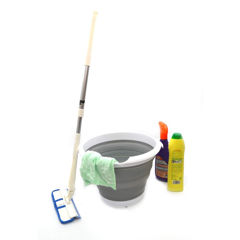 SAMMART 10L Collapsible Plastic Fishing Bucket - Foldable Round Tub