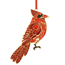 Tuquland Red Cardinal Christmas Ornaments 2025 Cardinal Ornament for Tree Metal Hanging Christmas Ornaments with Rhinestones Crystal Memorial Xmas Ornament Keepsake Gifts for Women Girl Sister