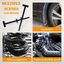 100 Pcs Nylon Universal Cable Tie Buckle With Pin & Button Design - New Multifunctional Nylon Zip Ties Plastic Cable Ties Tool Fasteners Car Body UV Resistant Zipties for Car Daily Repair