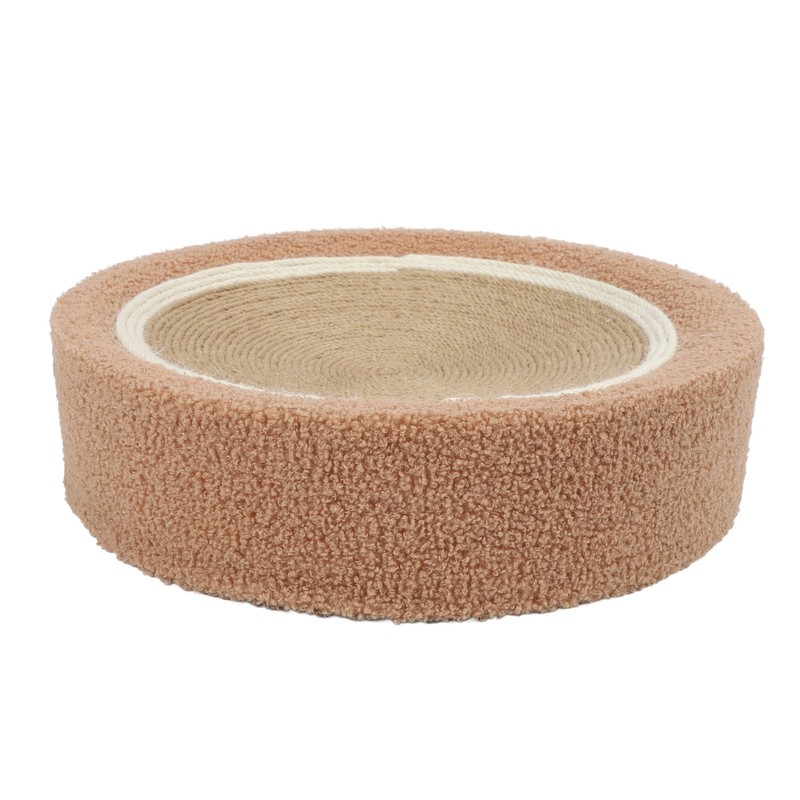 Round Cat Scratcher Ergonomic Cat Scratching Lounge Bed Sisal Cat