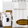 Barossa Design Fabric Snap-in Shower Curtain Liner Replacement, Removable &