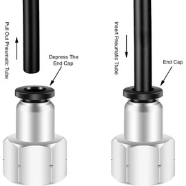 1/4 Female Npt Push to Connect Fittings,CEKER 5/16 Od x 1/4" NPT Female Thread Air Fittings 5/16 Quick Connect Air Lines Fittings Pneumatic Tubing Fitting Push in Connector 10Packs