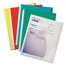 No-Punch Report Covers for 11" x 8-1/2" Sheets, Assorted, 50 Covers/50 Bars/Box CLI32550