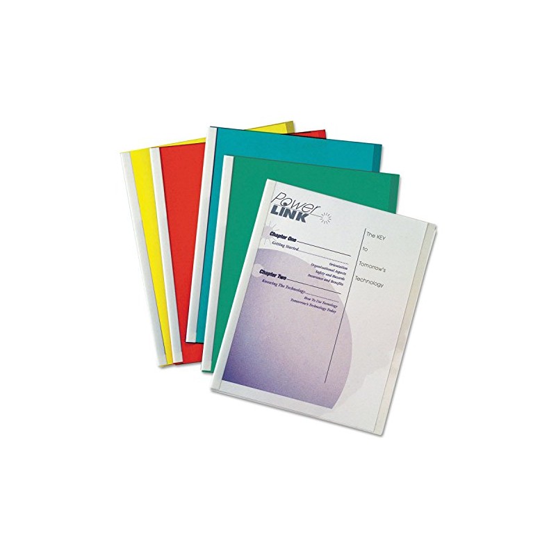 No-Punch Report Covers for 11" x 8-1/2" Sheets, Assorted, 50