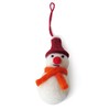 Purity Style Pack 6 Felt Snowmen/Snowman Hanging Christmas Tree Decoration