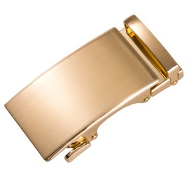 Barry.Wang Ratchet Belt Mens White Grain Leather Strap 1 3/8" Gold Automatic Buckles Belts Business Golf Wedding Trim To Fit