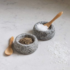 Salt & Pepper Pots by Garden Trading | Crafted in Granite | Each Pot: H3 X Diameter 7cm