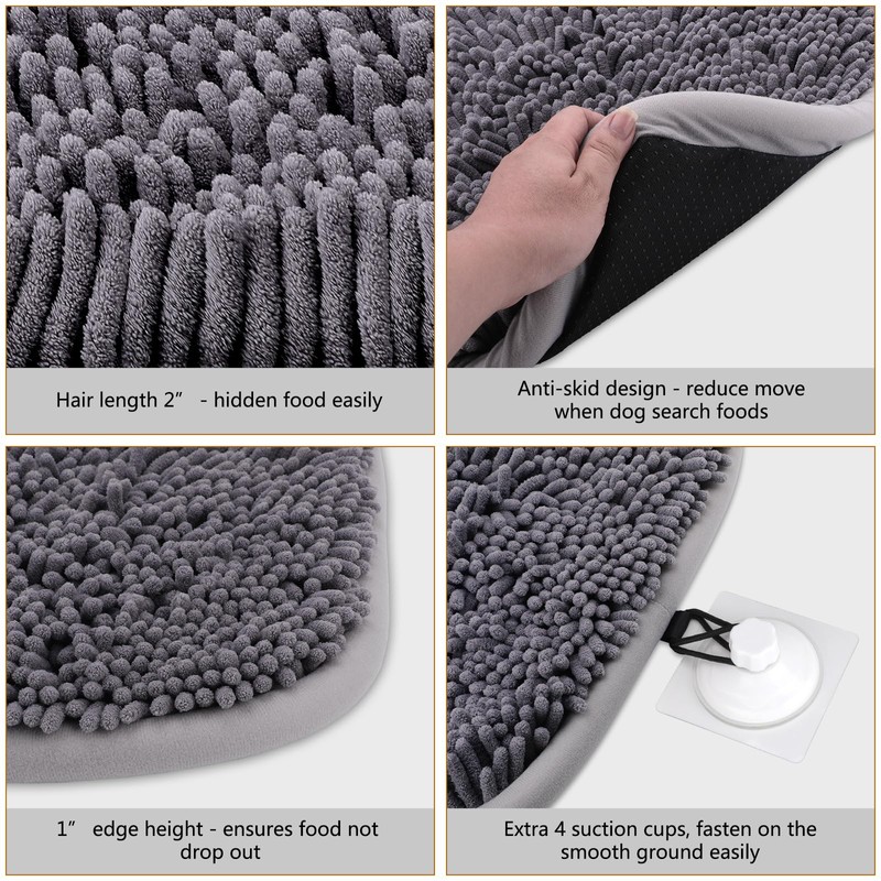 狗嗅探垫，17英寸x 21英寸狗嗅探互动喂食游戏无聊，益智玩具鼓励自然觅食技能和缓解压力小型/中/大型狗