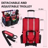 VSHXENG Rolling Cleaning Caddy Bag with Wheels, Large Cleaning Cart