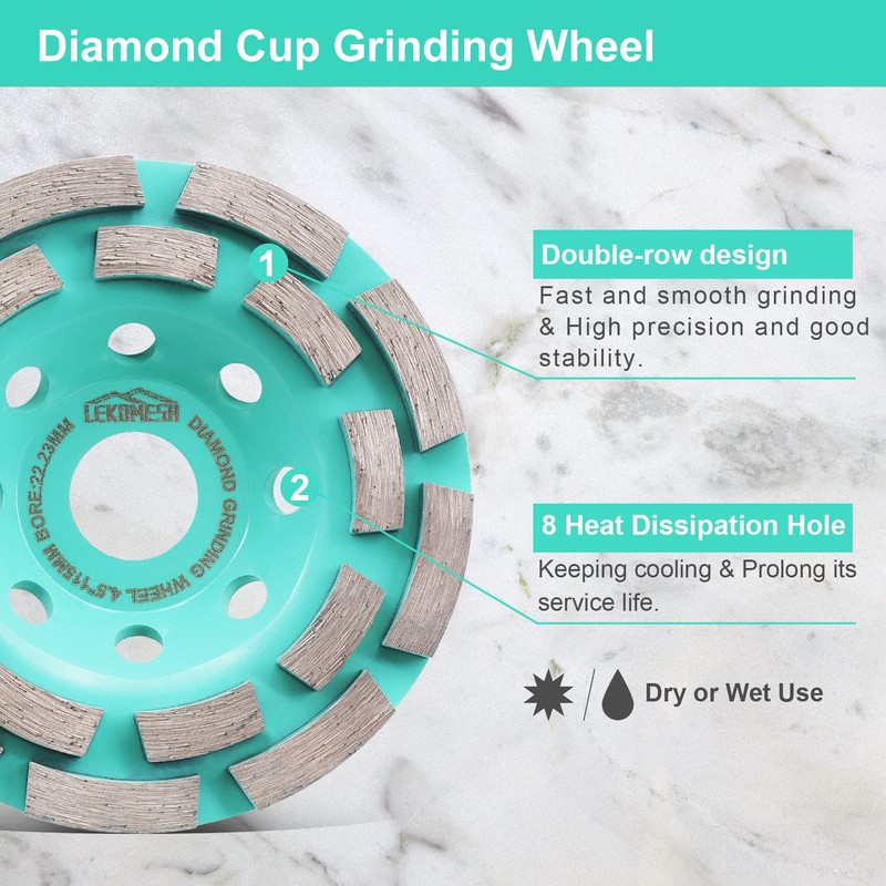 Diamond Grinding Wheel 100 mm Double Row Diamond Cup Wheel