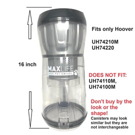 Dirt Cup Canister Assembly Compatible with Hoover PowerDrive Pet UH74210M MAXLife Pro Pet UH74220PC