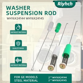 Riyhch Washer Suspension Rod for GE GTW335ASN1WW GTW460ASJ4WW GTW485ASJ1WS GTW465ASN1WW GTW680BSJ3WS 4 PCS WH16X26911 WH16X26910 Washing Machine Replace WH16X24144 WH16X24145