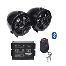 GDM Motorcycle Bluetooth Speakers & Anti Theft Alarm remote  Waterproof 2.5" Speaker