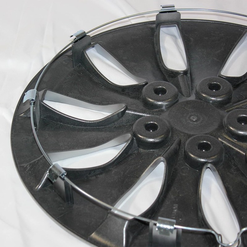 Brighter Design Set of 4 16" Push-on Silver Hubcaps for