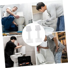 Set of 4 Toilet Lid Replacement Toilet Hinges Repair Screw Lid Fixing Toilet Seat Disc Plastic Screws Screw Set for