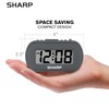 Sharp Digital Alarm Clock – Tactile Plastic Case with Soft