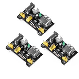 Aihasd Breadboard Power Supply Module 3.3 V / 5 V Breadboard for Arduino Breadboard Pack of 3
