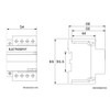 8 Pole 40 Amp Contactor 4x2 Coil 120VAC DIN N/O