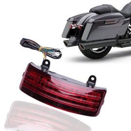 DREAMIZER Tri-Bar Tail Light Rear Fender Led Brake Turn Signal for Street Glide Road Glide 06-13,Red