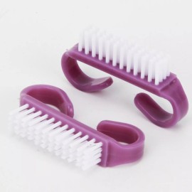 Veraly Cepillo Limpieza Uñas Herramienta Lima Quitapolvo Manicura Color Morado