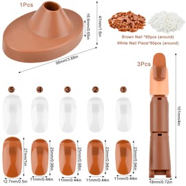 Fake Nail Hand Practice Model,Practice Hand for Acrylic Nails,Flexible Nail Training Hand for DIY Nail Manicure,Adjustable Practice Finger and Replaceable Nail Tips