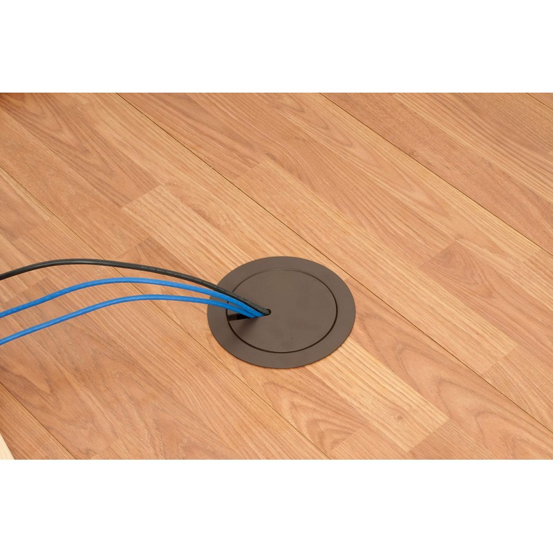 Arlington FLBR5420 Recessed Power and Data Round Floor Box (Brown)