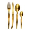 Laguiole Heritage Gold Dinerware Set; Premium Stainless Steel Knives, Forks,