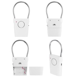 Kanayu 4 Pieces Door Handle Alarm 120dB Door Alarms for Home Security Alert Doorknob Sensing Window Burglar Alert for Home Security Kids Safety(White)