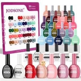 JODSONE 30 Colors Gel Nail Polish Set Same Color Same Bottles 6 PCS of Functional Gel Polish