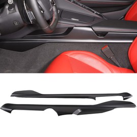 TOYCIDFG Center Console Armrest Box Side Panel Cover Trim Compatible with C8 Corvette Stingray 2020-2025 Z06 Z51, Car Interior Decoration Accessories 2pcs (Matte Black)