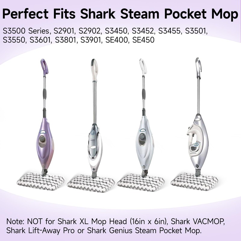 BIVVIK Steam Mop Replacement Pads for Shark S3500 Series S3501