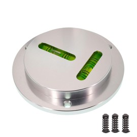 Metal flange circular horizontal bubble T-shaped XY axis bidirectional level, 90mm diameter metal level with mounting hole (Acrylic foam)