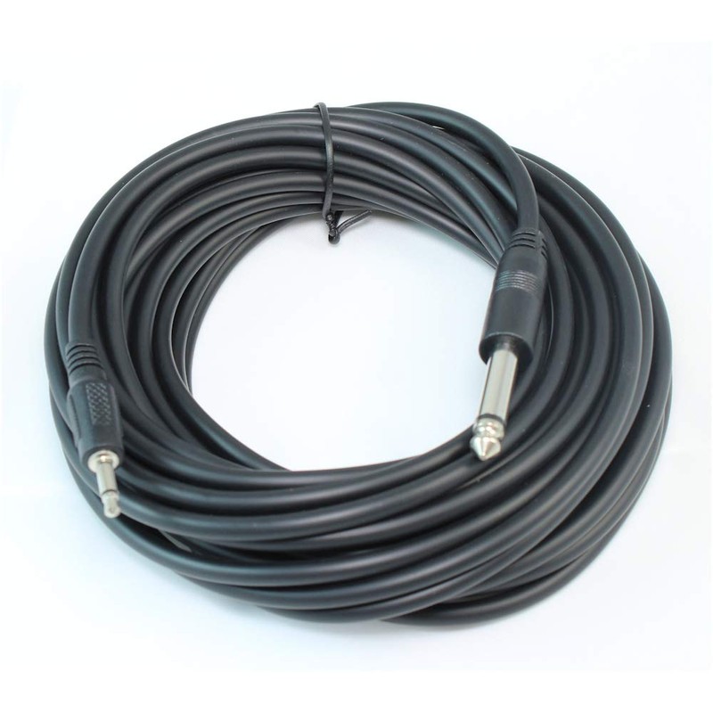 MyCableMart 25ft 1/4"" Mono (TS) to 3.5mm Audio/Guitar, Male to