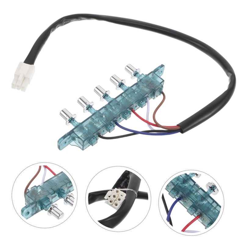 SHINEOFI Universal 5-Button Range Hood Switch Pushbutton Control Panel for