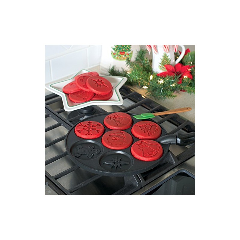 Nordic Ware Holiday Pancake Pan, Black 0.6 cup