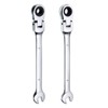 HARFINGTON Flex-Head Ratcheting Wrench 6/7mm 180° Rotating Head Metric Ratchet