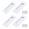Crapyt 4 Pcs Pocket Door Handles, 4.72" Closet Door Finger