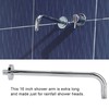 Extra Long Stainless Steel Shower Rain Head Arm Replacement Flange