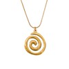 WOFALO store 2 PCS Spiral Gold and Silver Swirl Necklace