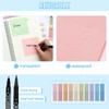 Jutom 39 Pcs Aesthetic Book Annotation Kit Pencil Case Bag