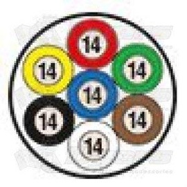 Heavy Duty 14 Gauge 7 Way Conductor Wire RV Trailer Cable Cord, (TTP) (10)